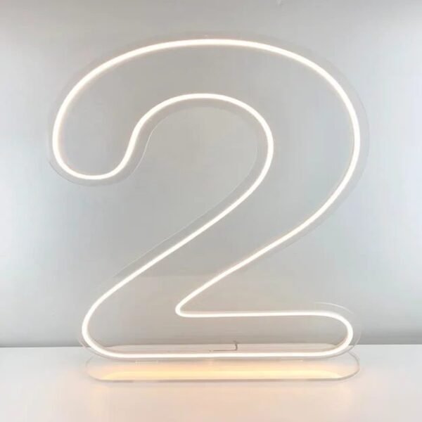 Luminoso - Led - Neon - Número 2 - 60cm