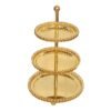 Suporte para Doces - Ouro - Bolinhas - Mini - 3 andares