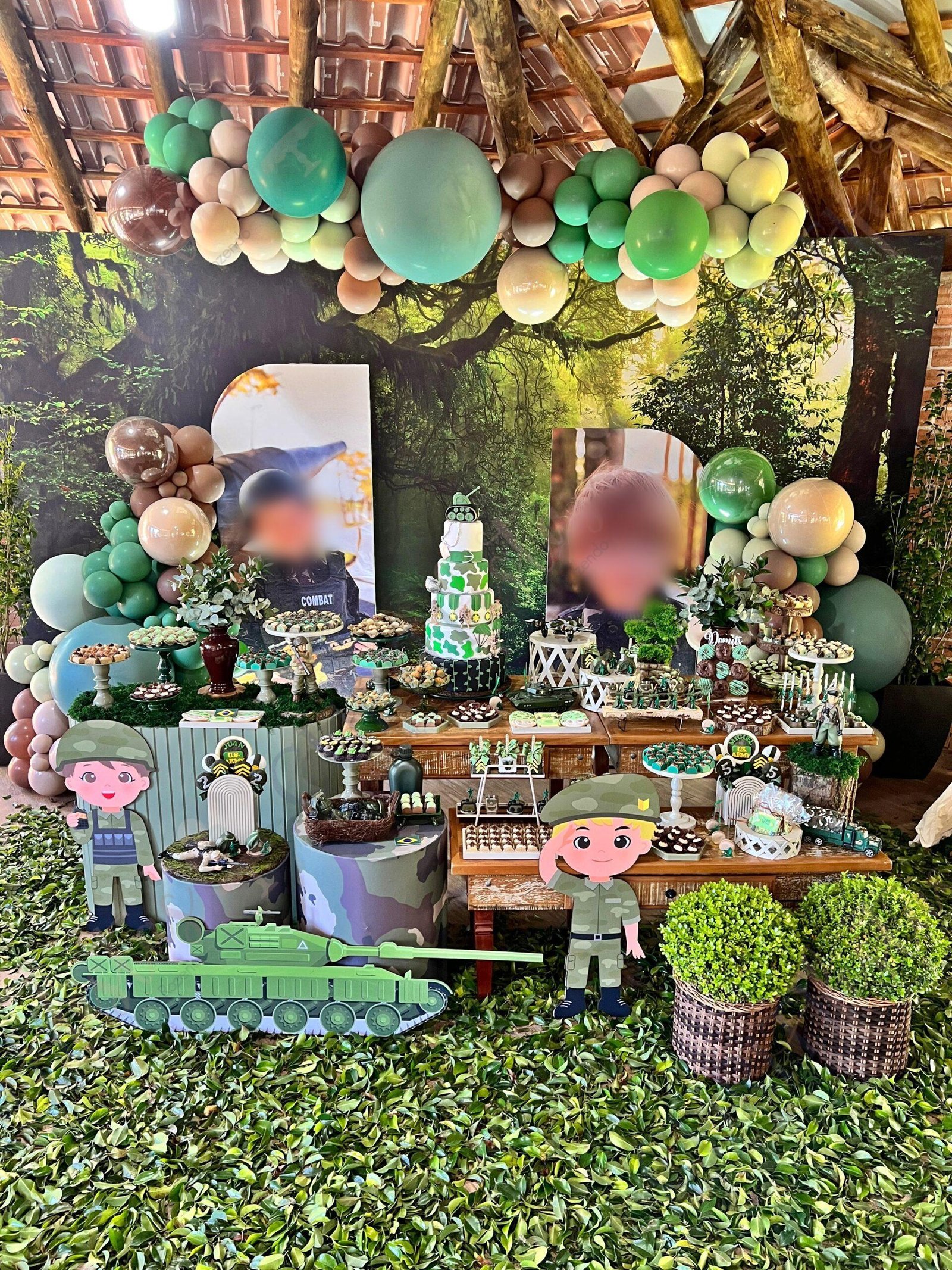 Decoração de Festa Infantil do Tema Exército em Curitiba
