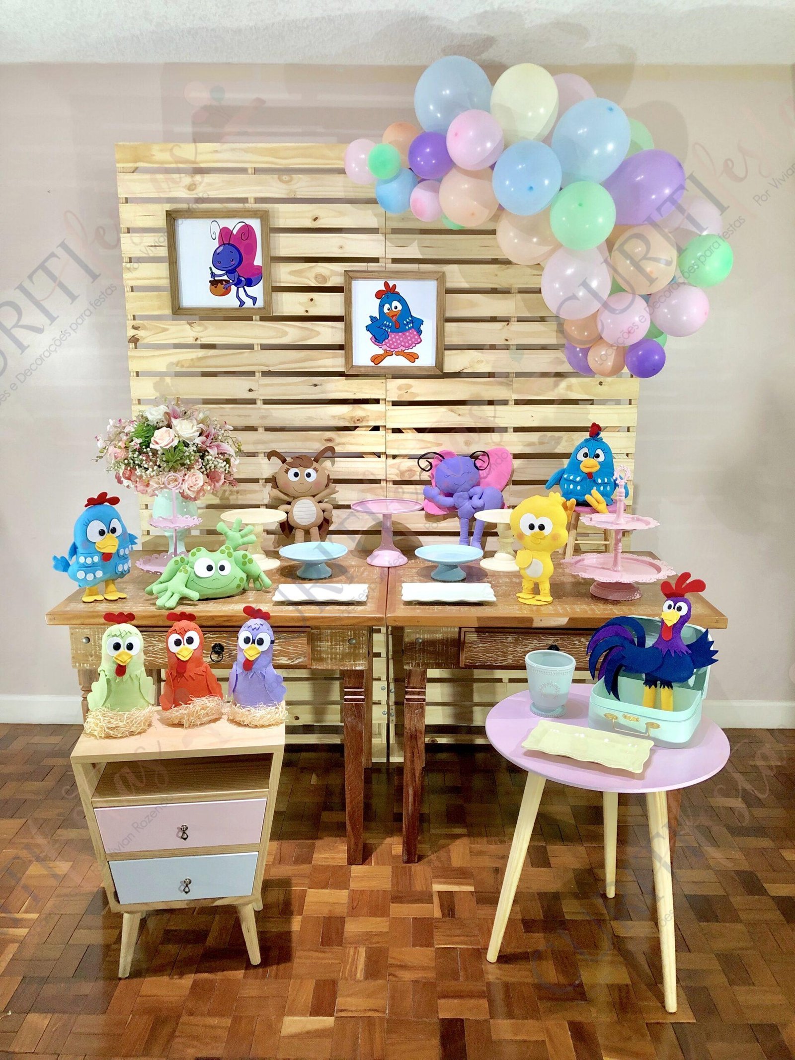 Decoração de Festa Infantil do Tema Galinha Pintadinha em Curitiba