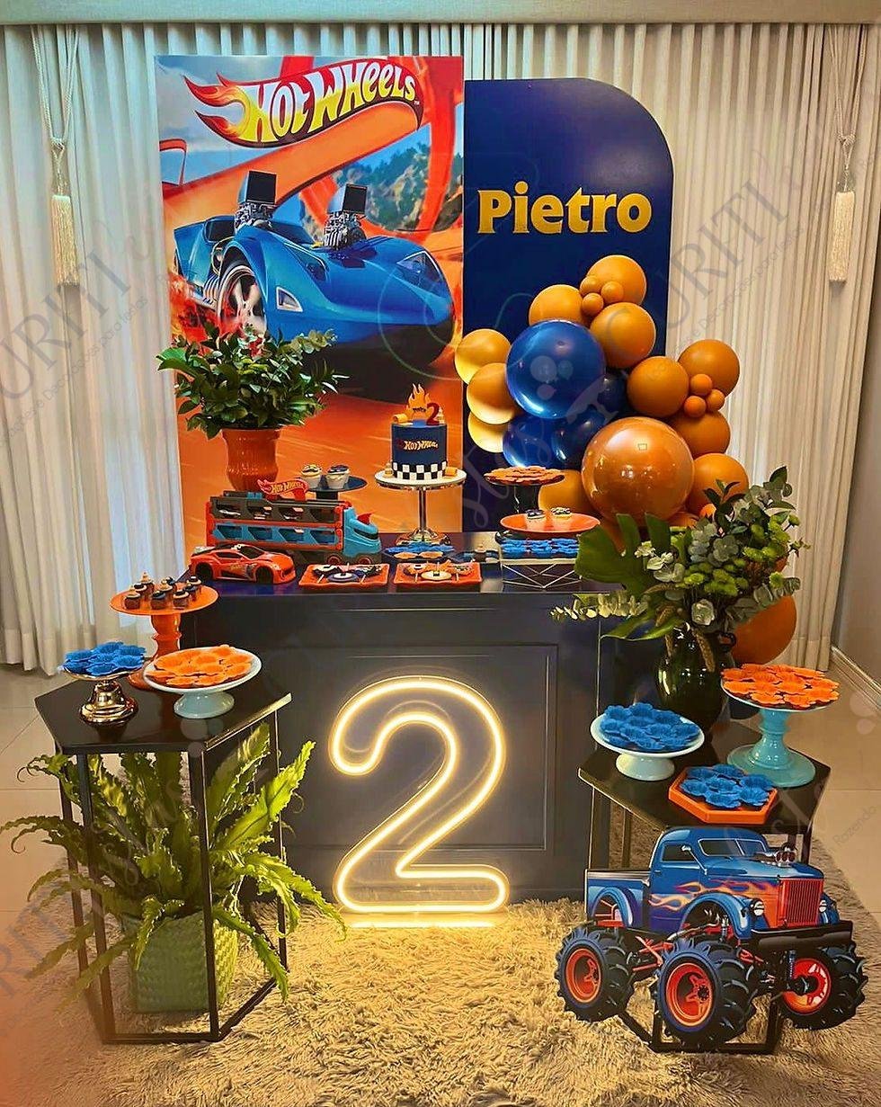 Decoração de Festa Infantil Tema HOT WHEELS em Curitiba
