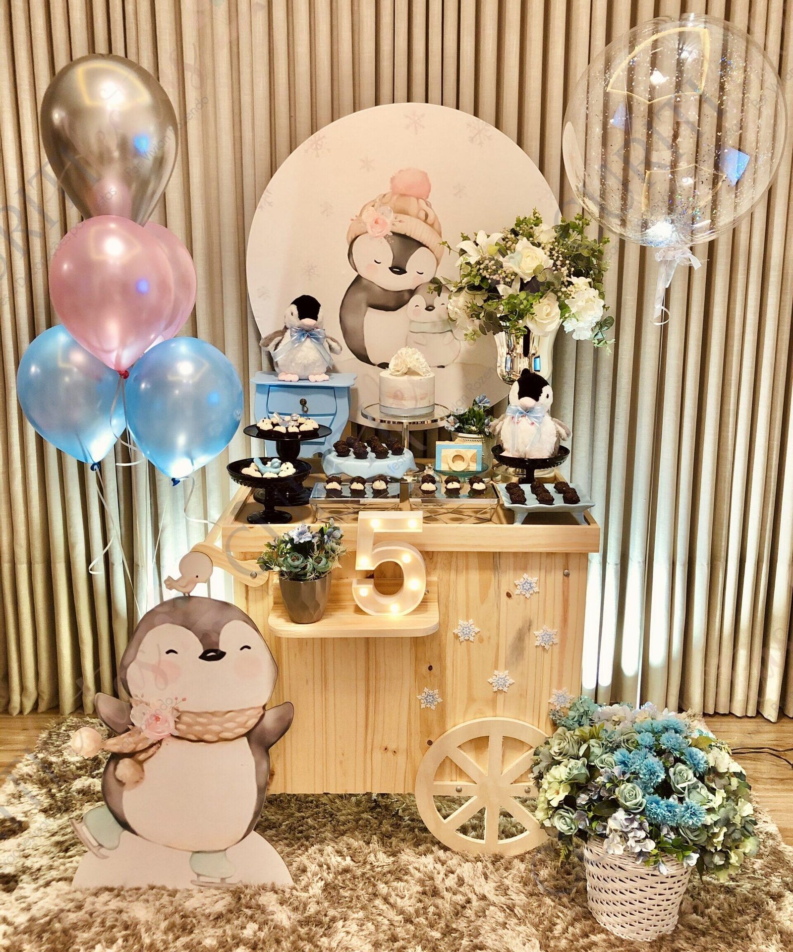 Decoração de Festa Infantil do Tema Pinguim em Curitiba