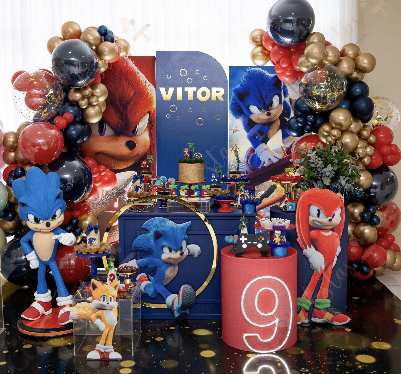 Decoração de Festa Infantil do Tema Sonic em Curitiba