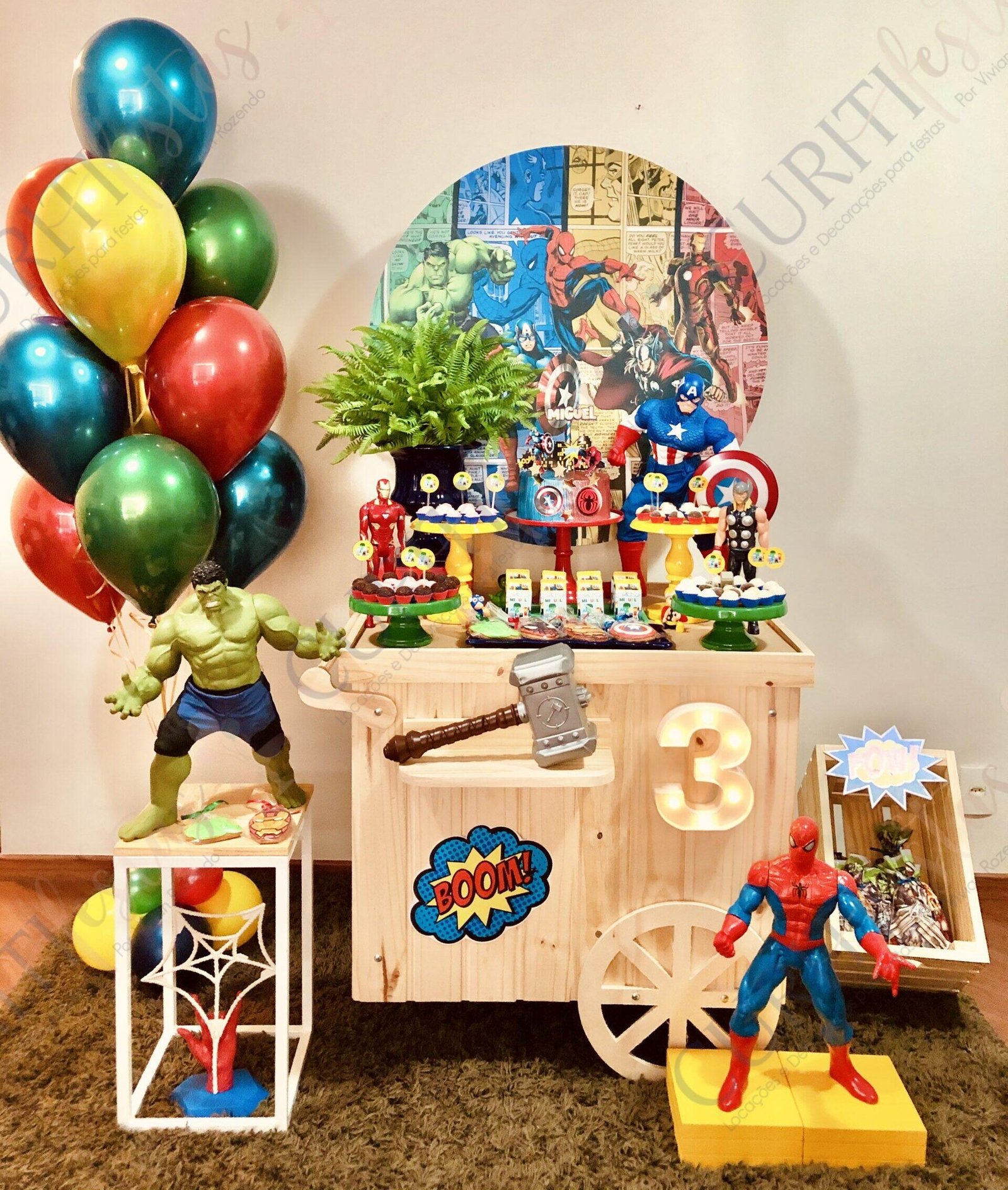 Decoração de Festa Infantil do Tema Super-Heróis | Vingadores em Curitiba