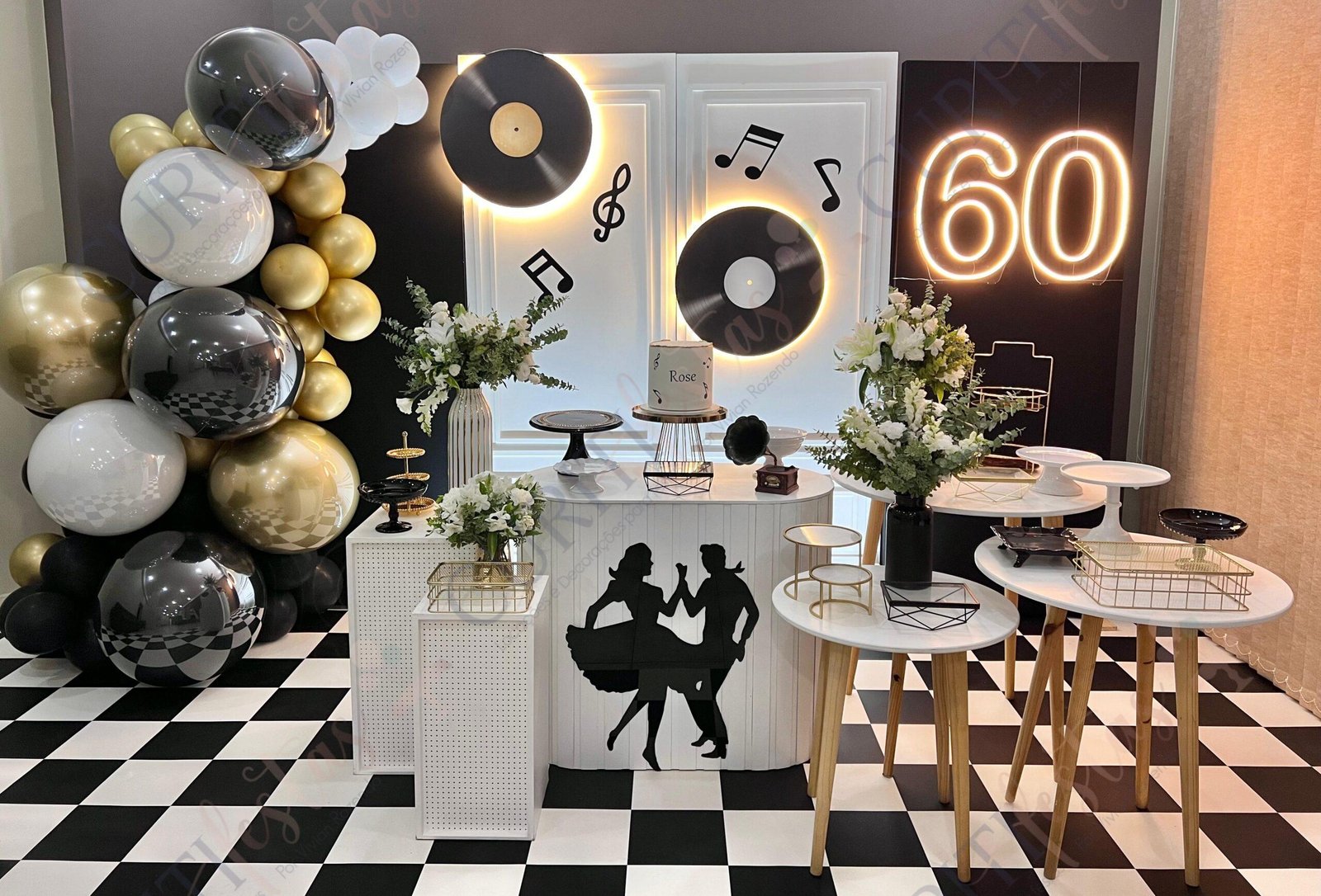 Decoração de Festa - Tema Anos 60 | Curitifestas