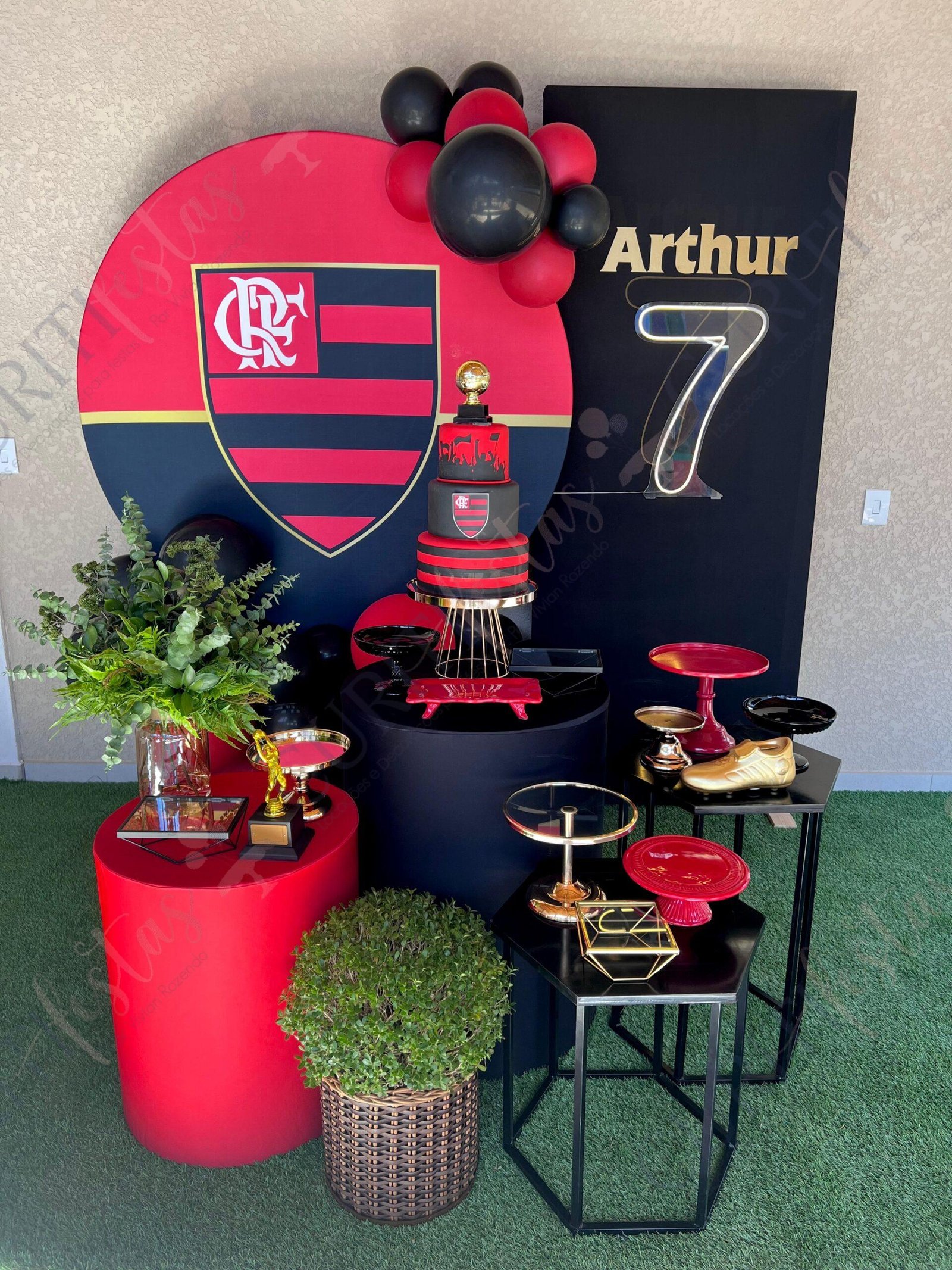 Decoração de Festa do Tema Flamengo em Curitiba