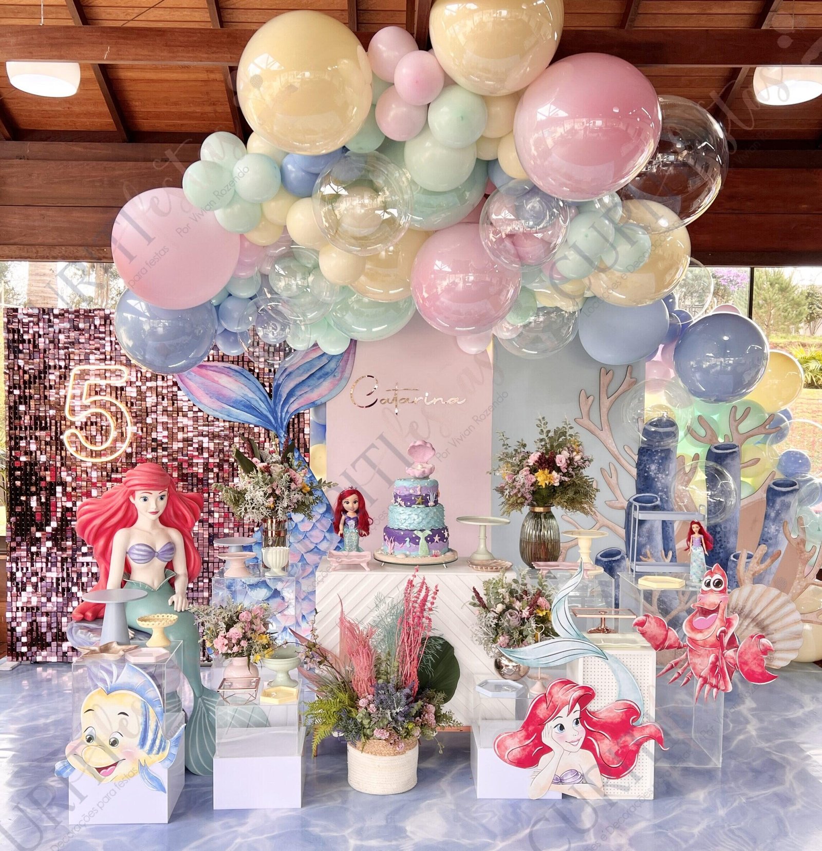 Decoração de Festa Tema Sereia Ariel