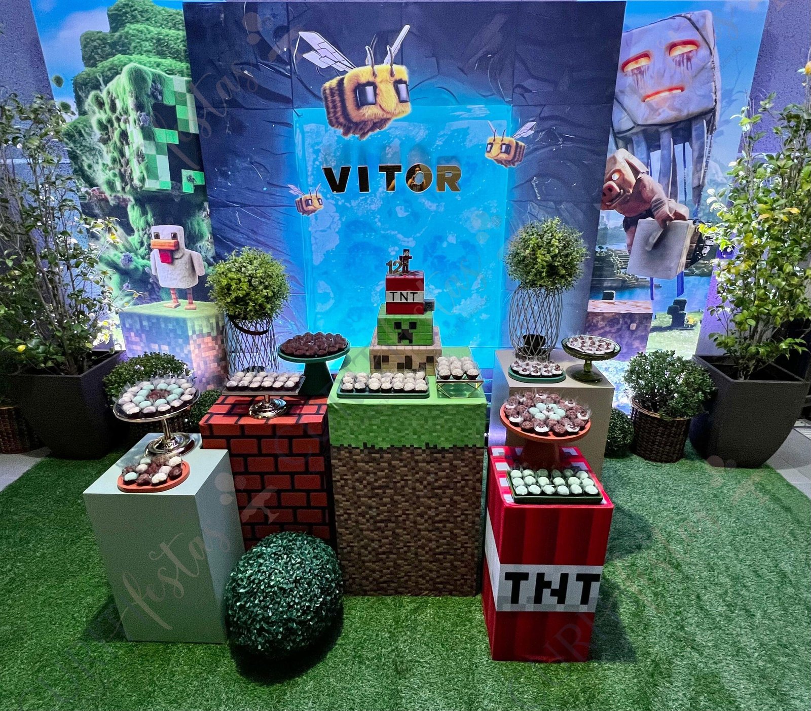 Decoração de Festa Tema Minecraft em Curitiba