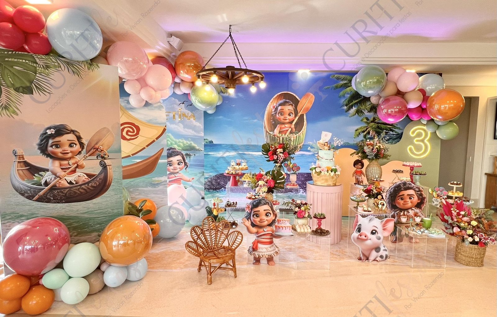 Decoração de Festa Infantil do Tema Moana em Curitiba