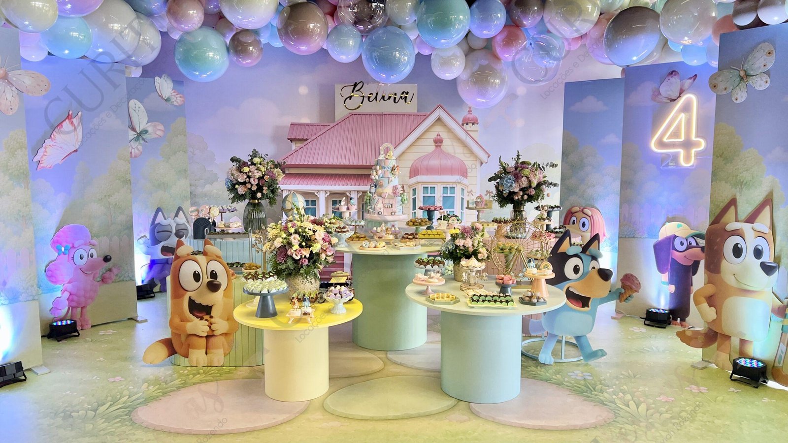Decoração de Festa do Tema Bluey e Bingo em Curitiba